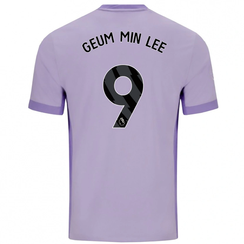 Danxen Donna Maglia Lee Geum-Min #9 Viola Taro Bianco Kit Gara Away 2025/26 Maglietta