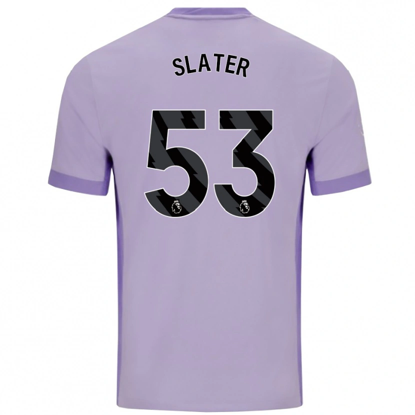 Danxen Donna Maglia Jacob Slater #53 Viola Taro Bianco Kit Gara Away 2025/26 Maglietta