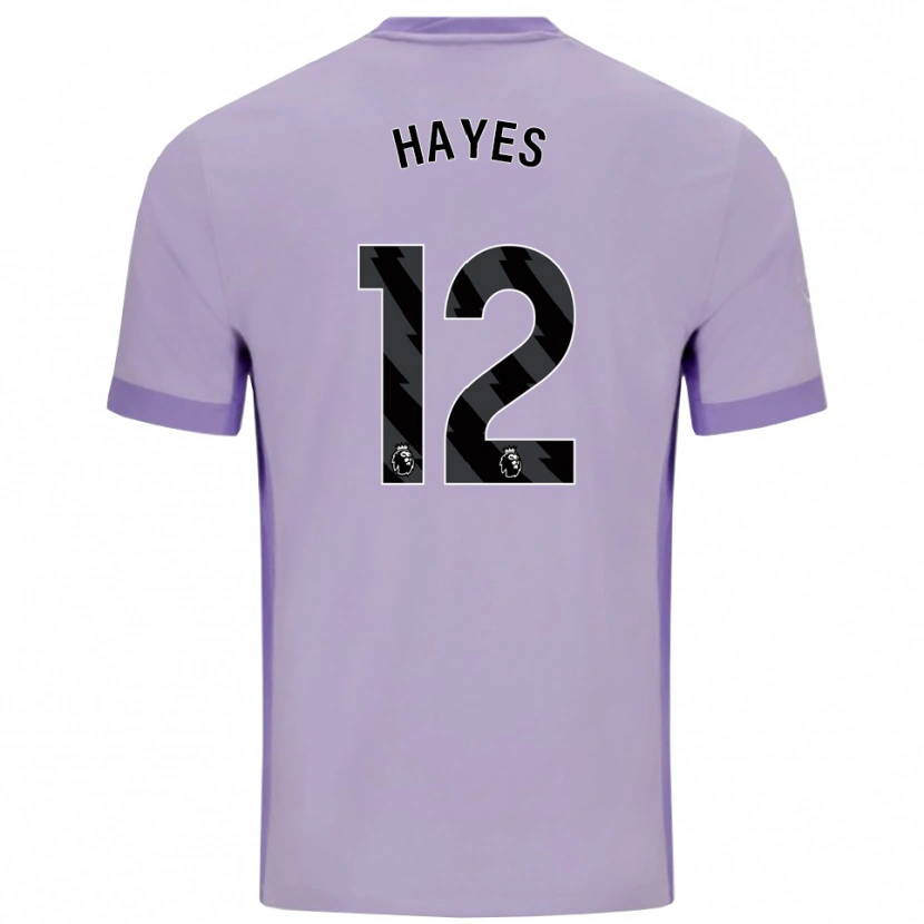 Danxen Donna Maglia Caitlin Hayes #12 Viola Taro Bianco Kit Gara Away 2025/26 Maglietta