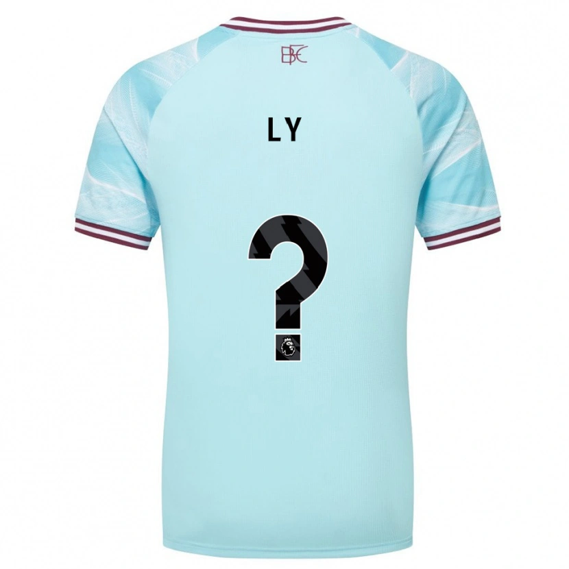 Danxen Donna Maglia Brandon Ly #0 Azzurro Borgogna Kit Gara Away 2025/26 Maglietta