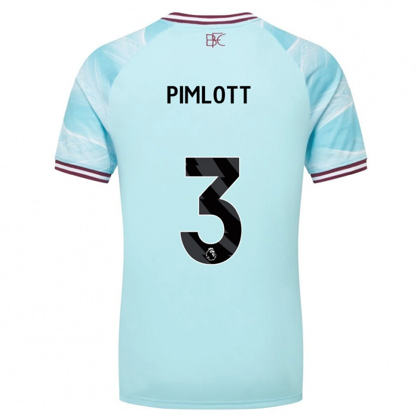 Danxen Donna Maglia Oliver Pimlott #3 Azzurro Borgogna Kit Gara Away 2025/26 Maglietta