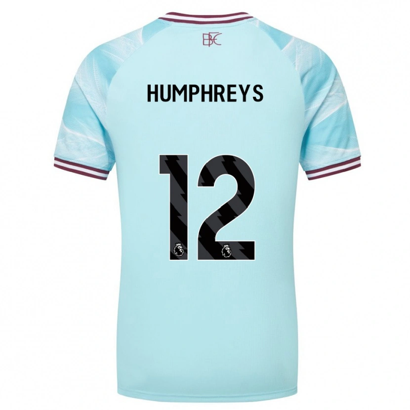 Danxen Donna Maglia Bashir Humphreys #12 Azzurro Borgogna Kit Gara Away 2025/26 Maglietta