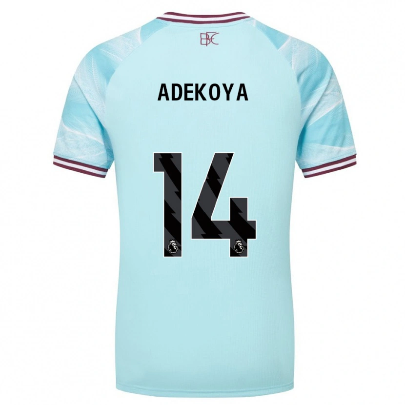 Danxen Donna Maglia Noah Adekoya #14 Azzurro Borgogna Kit Gara Away 2025/26 Maglietta