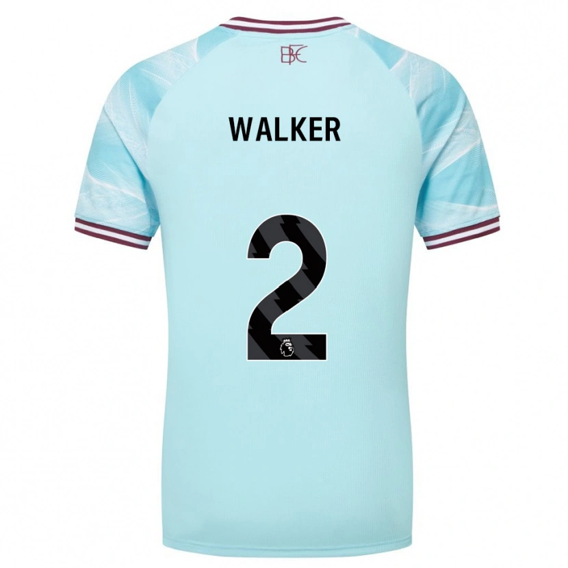 Danxen Donna Maglia Kyle Walker #2 Azzurro Borgogna Kit Gara Away 2025/26 Maglietta