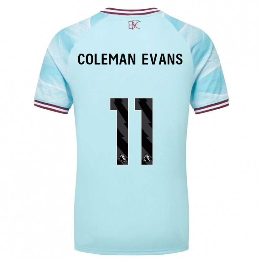 Danxen Donna Maglia Amaya Coleman-Evans #11 Azzurro Borgogna Kit Gara Away 2025/26 Maglietta