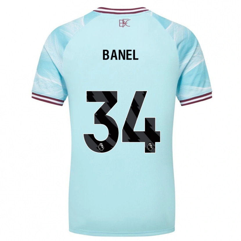 Danxen Donna Maglia Jaydon Banel #34 Azzurro Borgogna Kit Gara Away 2025/26 Maglietta