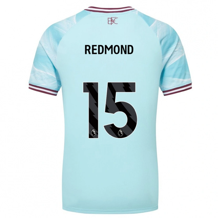 Danxen Donna Maglia Nathan Redmond #15 Azzurro Borgogna Kit Gara Away 2025/26 Maglietta
