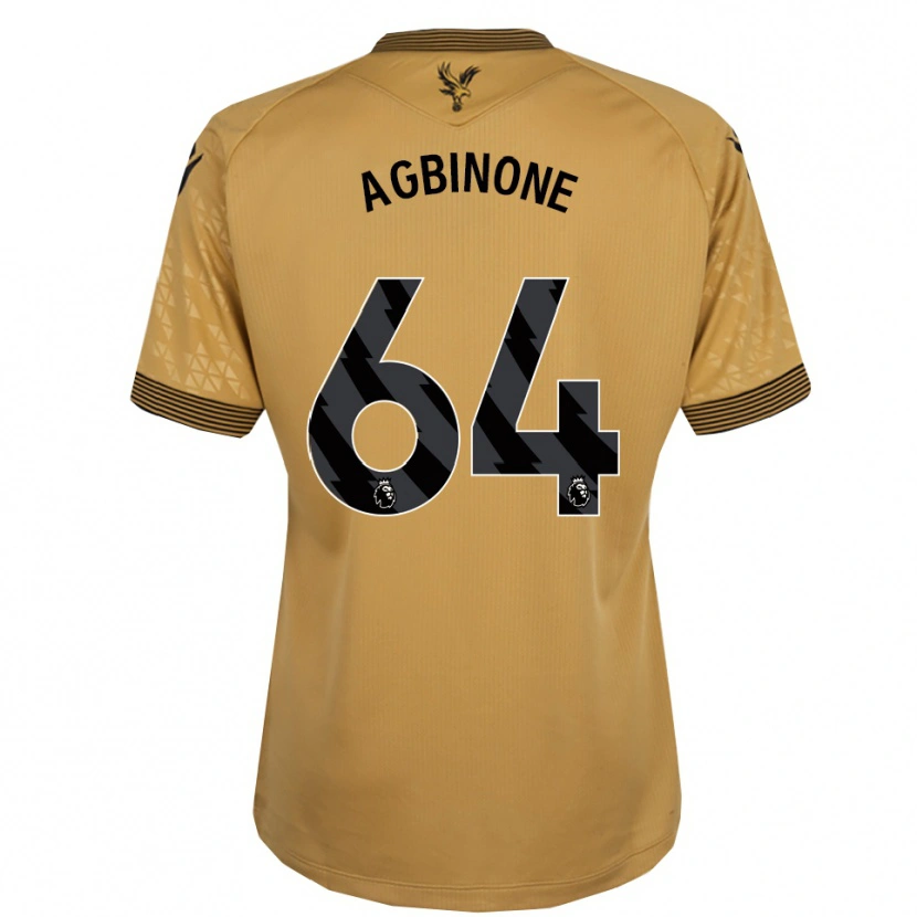 Danxen Donna Maglia Asher Agbinone #64 Oro Nero Kit Gara Away 2025/26 Maglietta