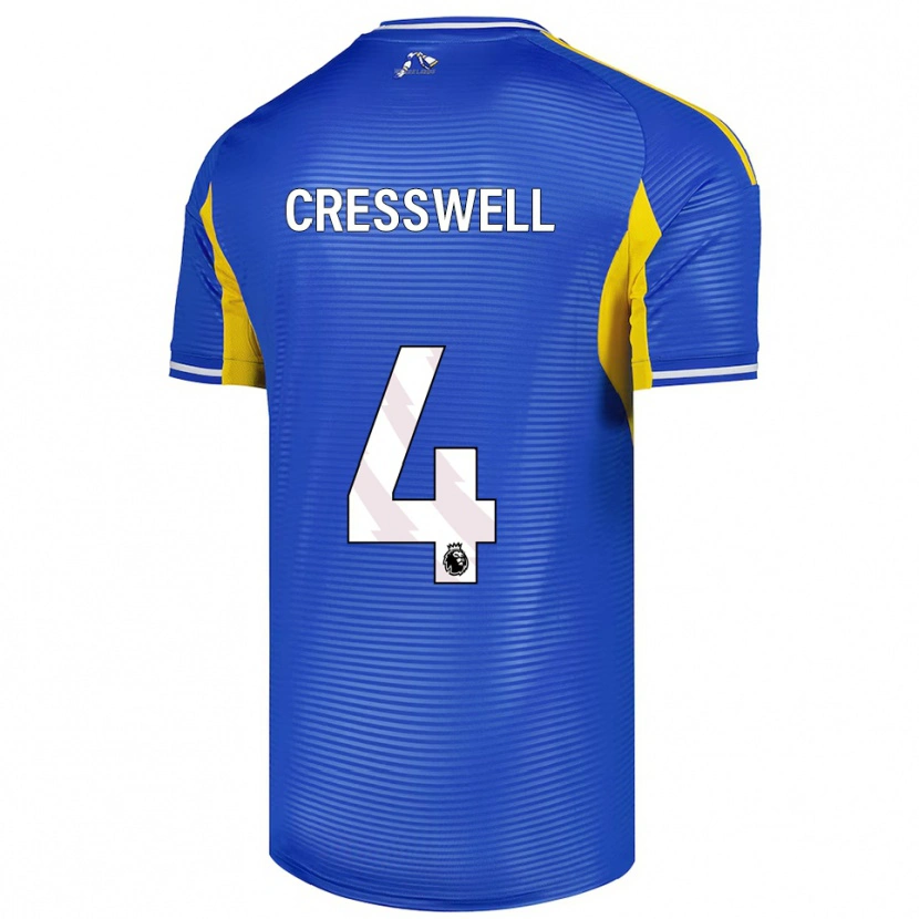 Danxen Donna Maglia Alfie Cresswell #4 Blu Giallo Kit Gara Away 2025/26 Maglietta