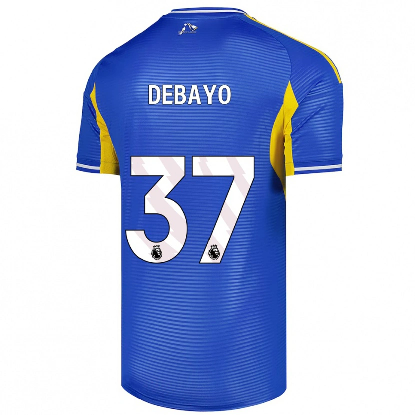 Danxen Donna Maglia James Debayo #37 Blu Giallo Kit Gara Away 2025/26 Maglietta