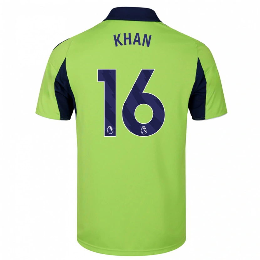 Danxen Donna Maglia Ruban Khan #16 Verde Navy Bianco Kit Gara Away 2025/26 Maglietta