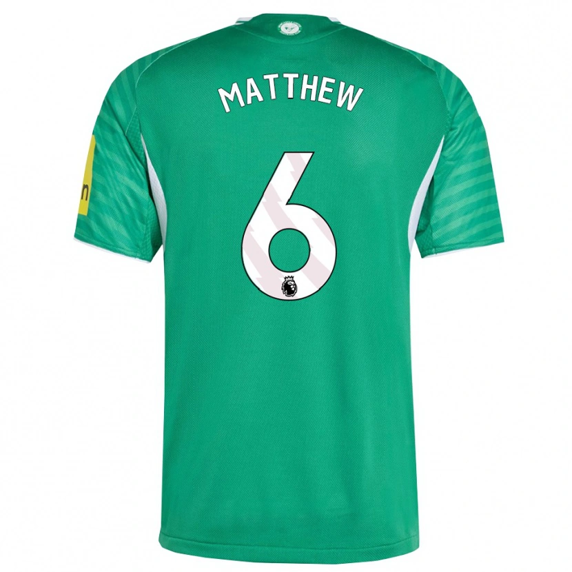 Danxen Donna Maglia Matthew Taylor #6 Verde Bianco Kit Gara Away 2025/26 Maglietta