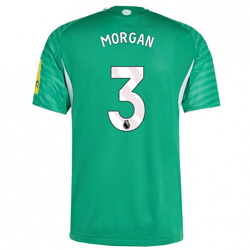 Danxen Donna Maglia Noah Morgan #3 Verde Bianco Kit Gara Away 2025/26 Maglietta