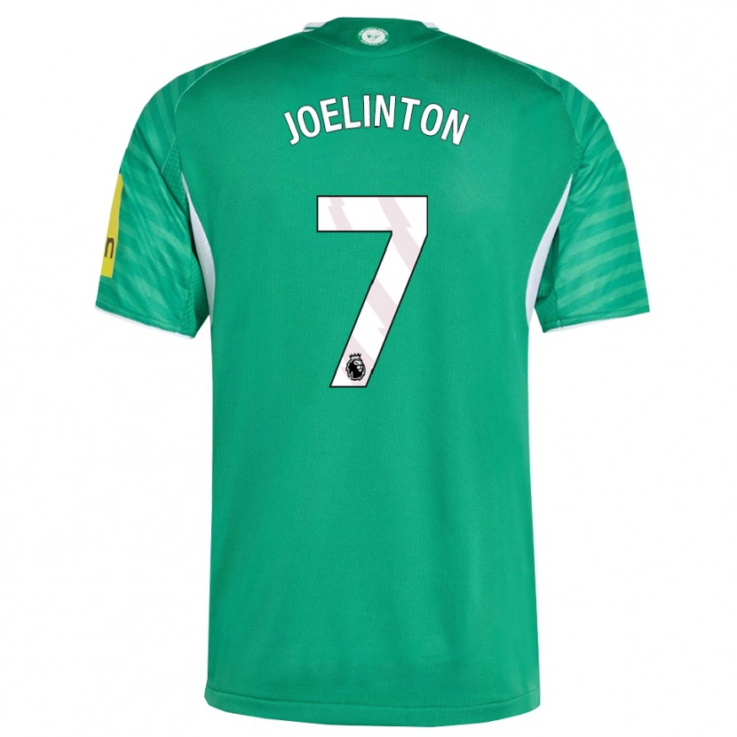 Danxen Donna Maglia Joelinton #7 Verde Bianco Kit Gara Away 2025/26 Maglietta
