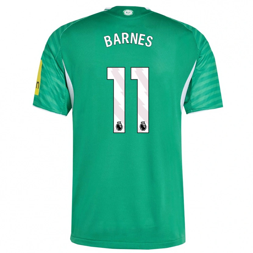 Danxen Donna Maglia Harvey Barnes #11 Verde Bianco Kit Gara Away 2025/26 Maglietta