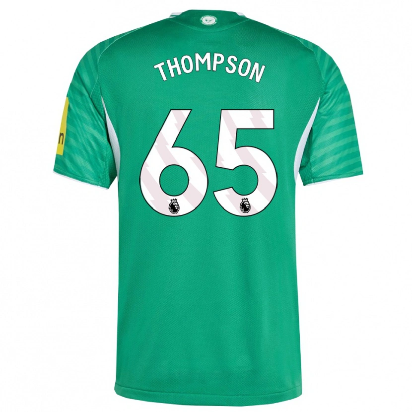 Danxen Donna Maglia Ciaran Thompson #65 Verde Bianco Kit Gara Away 2025/26 Maglietta