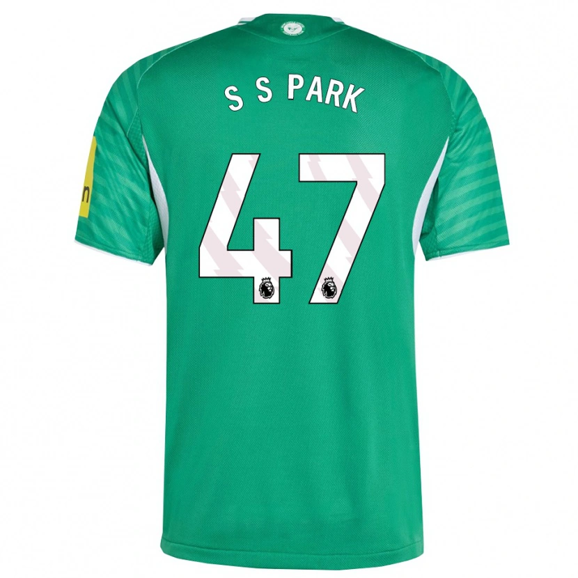 Danxen Donna Maglia Seung-Soo Park #47 Verde Bianco Kit Gara Away 2025/26 Maglietta