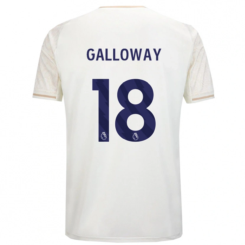 Danxen Donna Maglia Bridget Galloway #18 Bianco Sporco Nero Kit Gara Away 2025/26 Maglietta