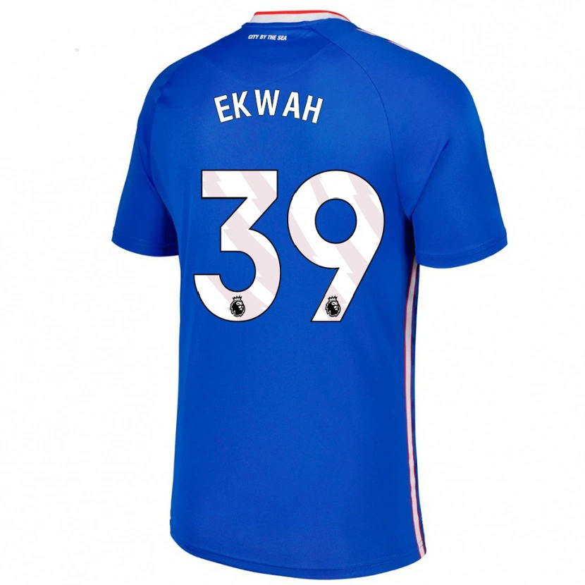 Danxen Donna Maglia Pierre Ekwah #39 Blu Bianco Kit Gara Away 2025/26 Maglietta