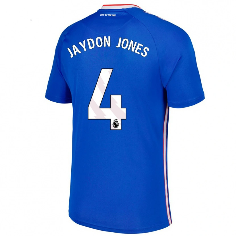 Danxen Donna Maglia Jaydon Jones #4 Blu Bianco Kit Gara Away 2025/26 Maglietta