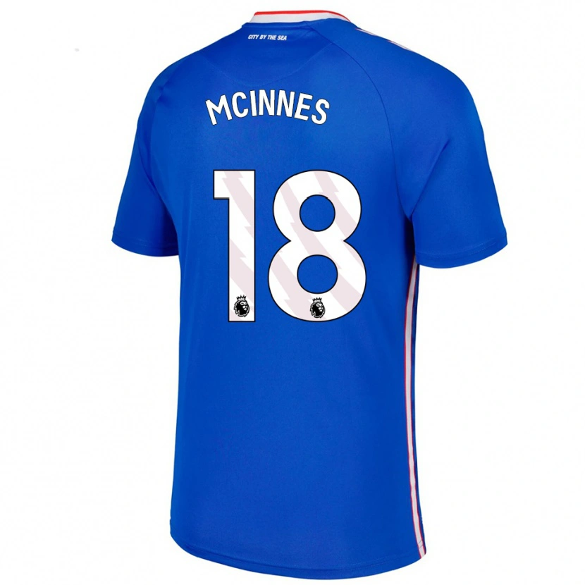 Danxen Donna Maglia Libbi Mcinnes #18 Blu Bianco Kit Gara Away 2025/26 Maglietta