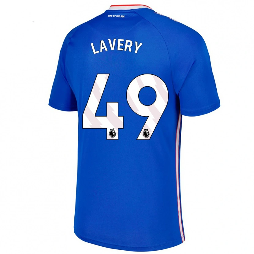 Danxen Donna Maglia Tom Lavery #49 Blu Bianco Kit Gara Away 2025/26 Maglietta