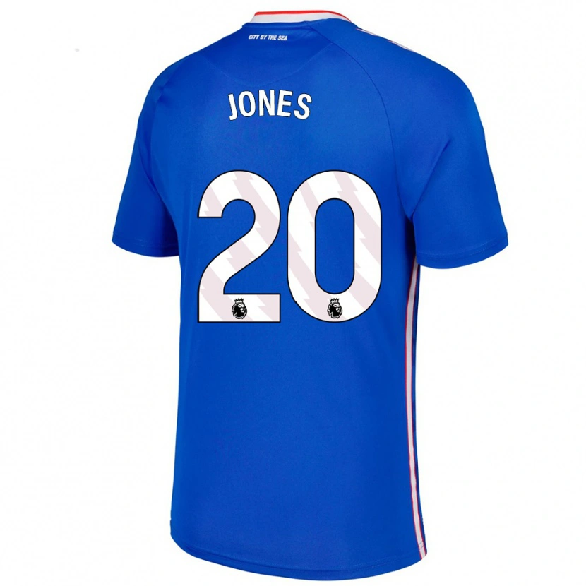 Danxen Donna Maglia Ellen Jones #20 Blu Bianco Kit Gara Away 2025/26 Maglietta