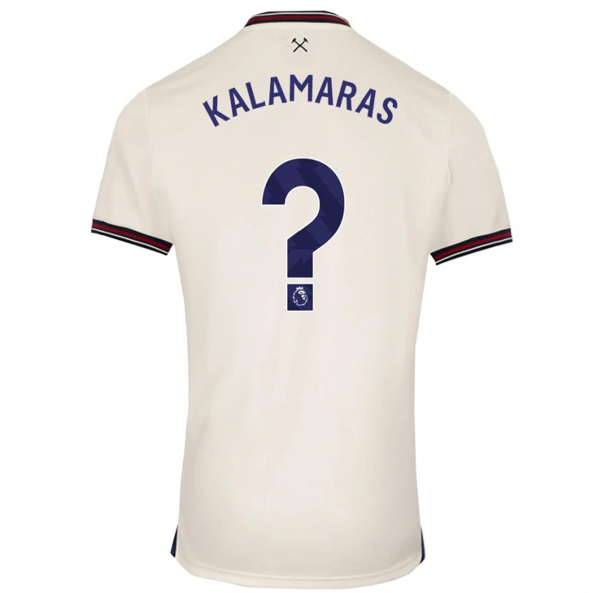Danxen Donna Maglia Pablo Kalamaras #0 Bianco Sporco Kit Gara Away 2025/26 Maglietta
