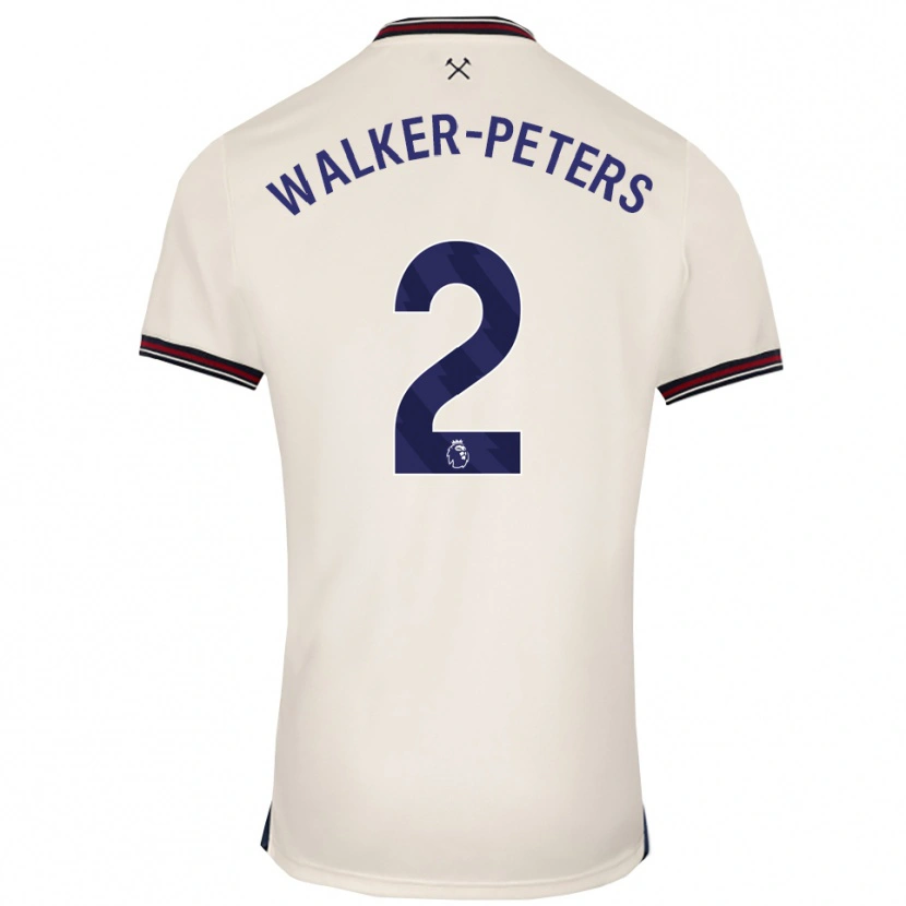 Danxen Donna Maglia Kyle Walker-Peters #2 Bianco Sporco Kit Gara Away 2025/26 Maglietta