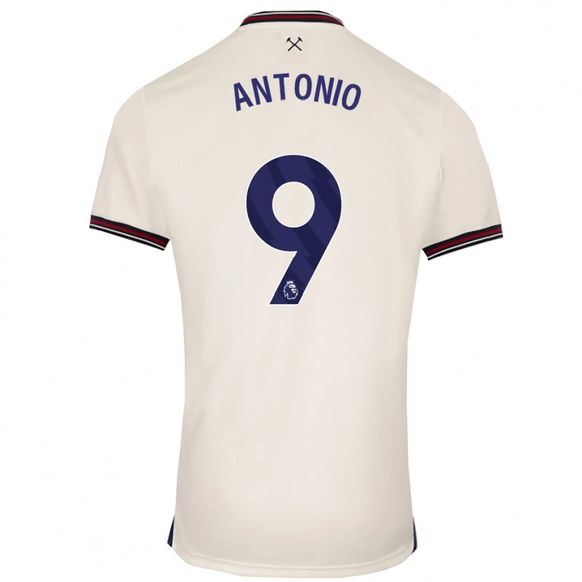 Danxen Donna Maglia Michail Antonio #9 Bianco Sporco Kit Gara Away 2025/26 Maglietta