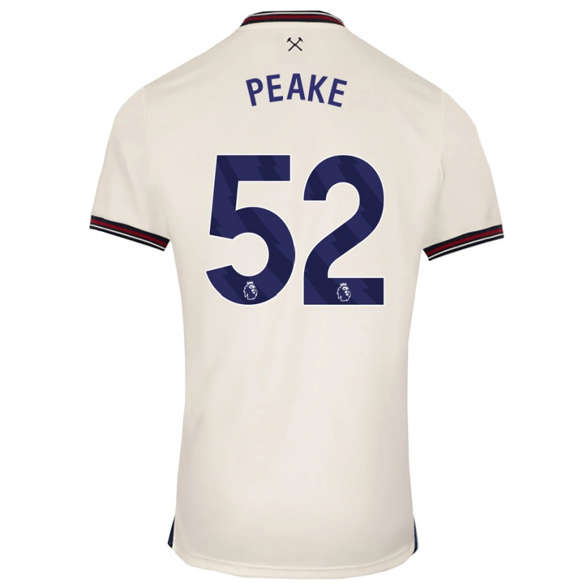 Danxen Donna Maglia Lennon Peake #52 Bianco Sporco Kit Gara Away 2025/26 Maglietta