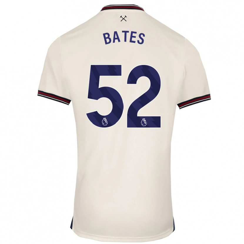 Danxen Donna Maglia Billy Bates #52 Bianco Sporco Kit Gara Away 2025/26 Maglietta