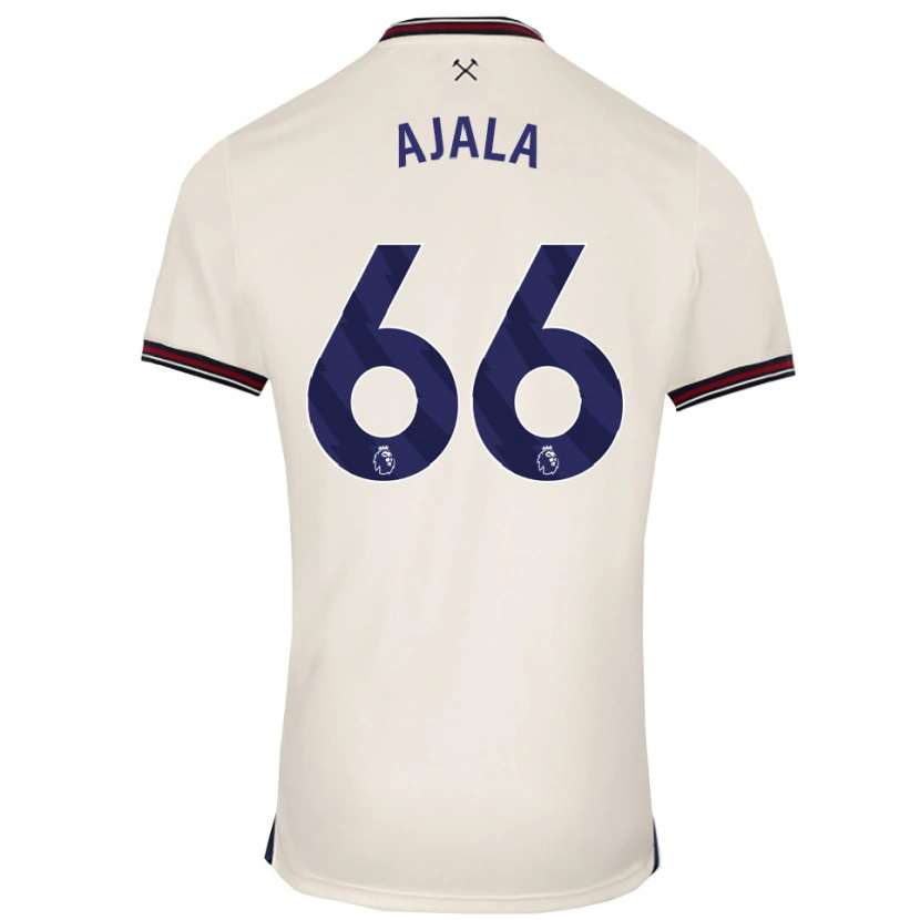 Danxen Donna Maglia Joshua Ajala #66 Bianco Sporco Kit Gara Away 2025/26 Maglietta