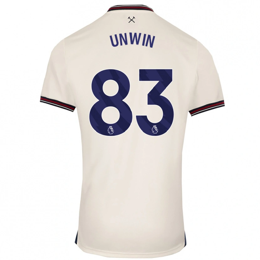 Danxen Donna Maglia Jonathan Unwin #83 Bianco Sporco Kit Gara Away 2025/26 Maglietta
