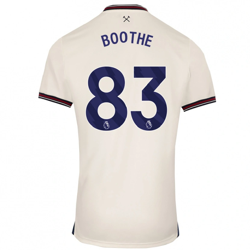 Danxen Donna Maglia Sebastian Boothe #83 Bianco Sporco Kit Gara Away 2025/26 Maglietta