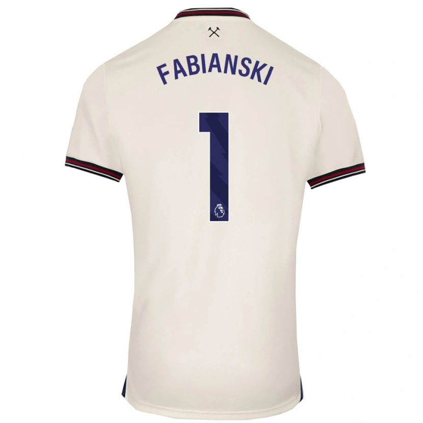 Danxen Donna Maglia Lukasz Fabianski #1 Bianco Sporco Kit Gara Away 2025/26 Maglietta