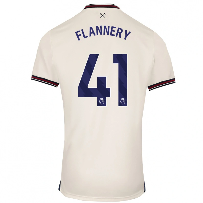 Danxen Donna Maglia Keira Flannery #41 Bianco Sporco Kit Gara Away 2025/26 Maglietta