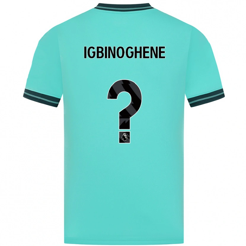 Danxen Donna Maglia Testimony Igbinoghene #0 Azzurro Verde Kit Gara Away 2025/26 Maglietta