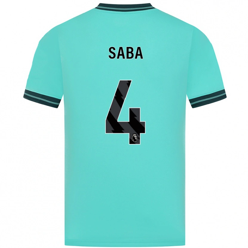 Danxen Donna Maglia Elliot Saba #4 Azzurro Verde Kit Gara Away 2025/26 Maglietta