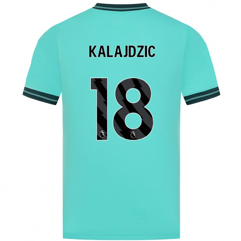Danxen Donna Maglia Sasa Kalajdzic #18 Azzurro Verde Kit Gara Away 2025/26 Maglietta