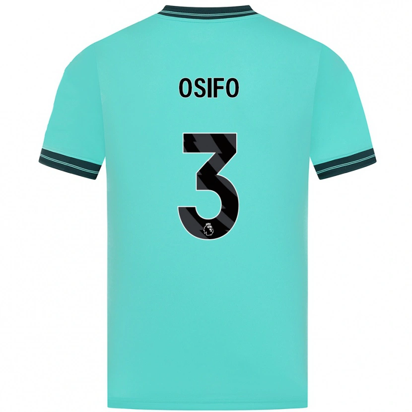 Danxen Donna Maglia David Osifo #3 Azzurro Verde Kit Gara Away 2025/26 Maglietta