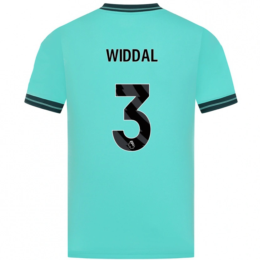 Danxen Donna Maglia Natalie Widdal #3 Azzurro Verde Kit Gara Away 2025/26 Maglietta