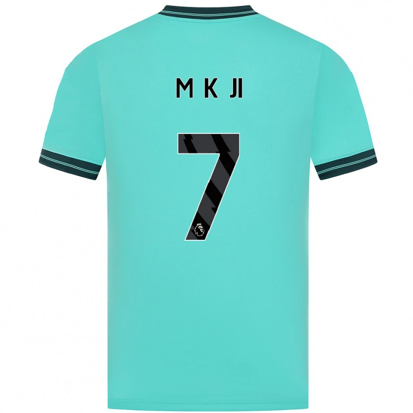 Danxen Donna Maglia Min-Kyu Ji #7 Azzurro Verde Kit Gara Away 2025/26 Maglietta
