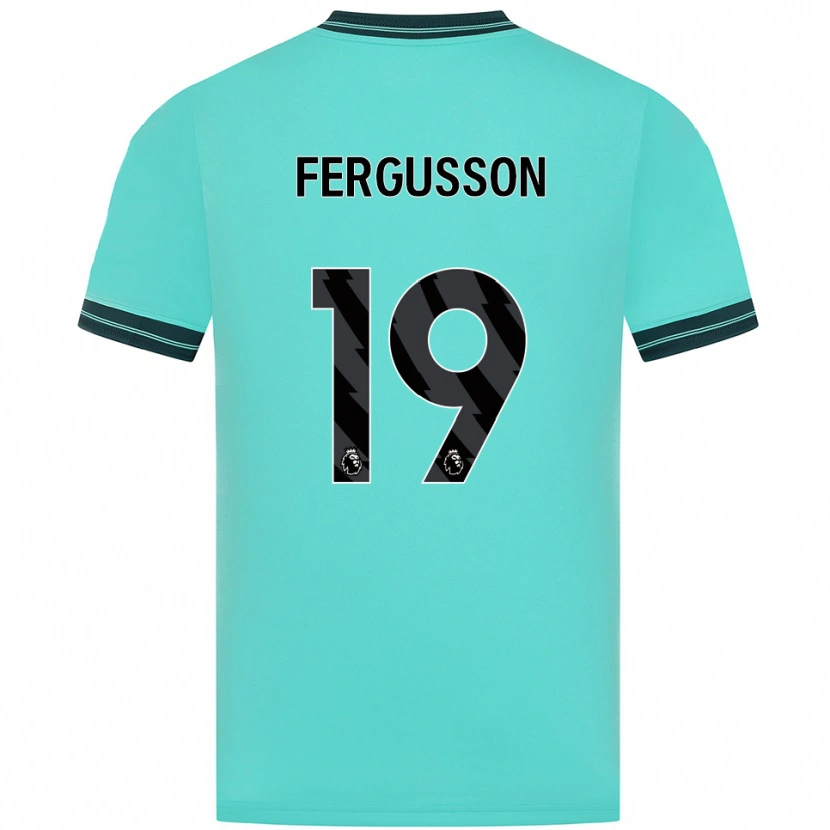 Danxen Donna Maglia Liv Fergusson #19 Azzurro Verde Kit Gara Away 2025/26 Maglietta