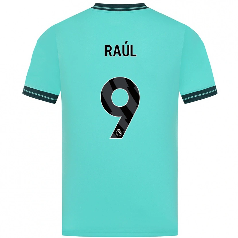 Danxen Donna Maglia Raul Jimenez #9 Azzurro Verde Kit Gara Away 2025/26 Maglietta