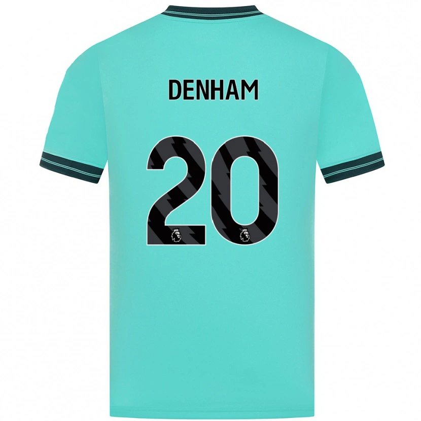 Danxen Donna Maglia Ania Denham #20 Azzurro Verde Kit Gara Away 2025/26 Maglietta