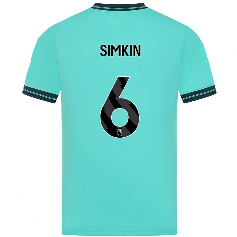 Danxen Donna Maglia Lily Simkin #6 Azzurro Verde Kit Gara Away 2025/26 Maglietta