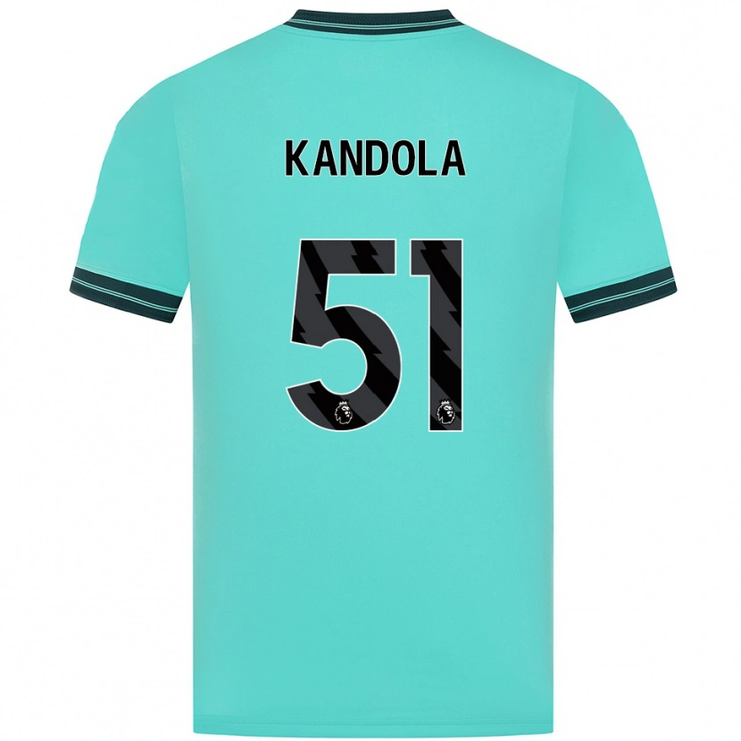 Danxen Donna Maglia Kam Kandola #51 Azzurro Verde Kit Gara Away 2025/26 Maglietta