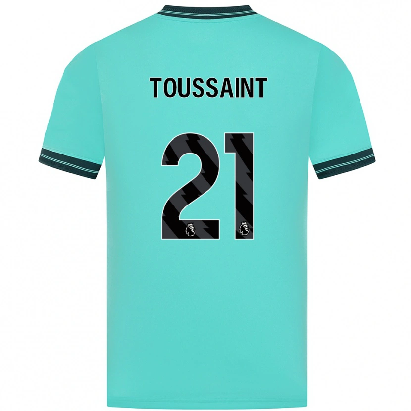 Danxen Donna Maglia Destiney Toussaint #21 Azzurro Verde Kit Gara Away 2025/26 Maglietta
