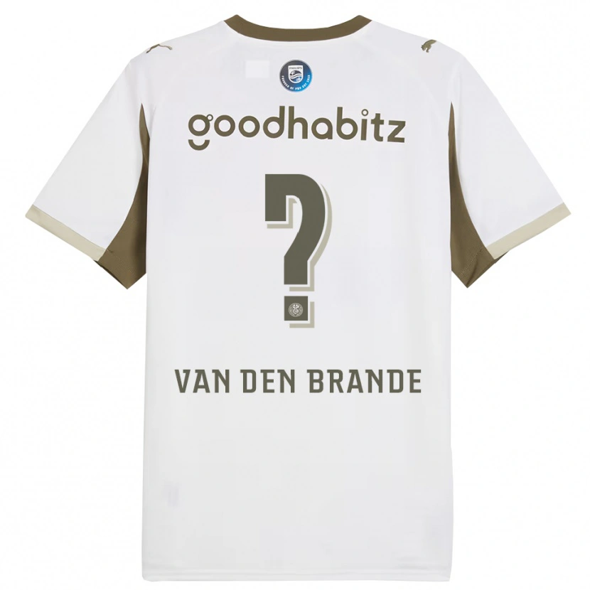 Danxen Donna Maglia Daan Van Den Brande #0 Bianco Grigio Kit Gara Third 2025/26 Maglietta
